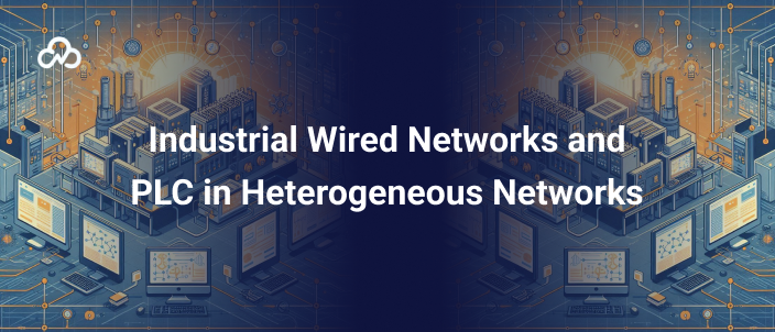 Diagram of industrial wired networks and PLC integration