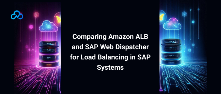 Diagram comparing SAP Web Dispatcher and AWS ALB features