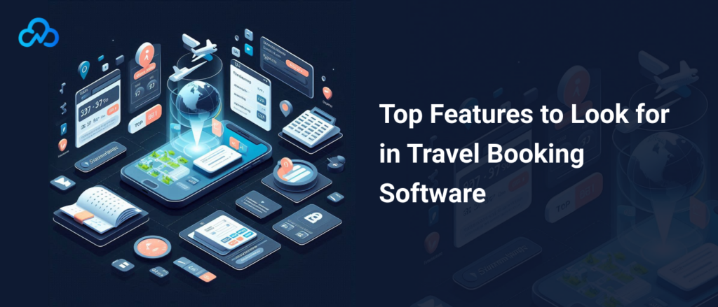 User exploring features on travel booking software dashboard