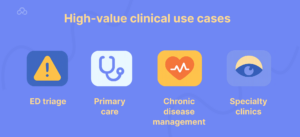 High-value clinical use cases