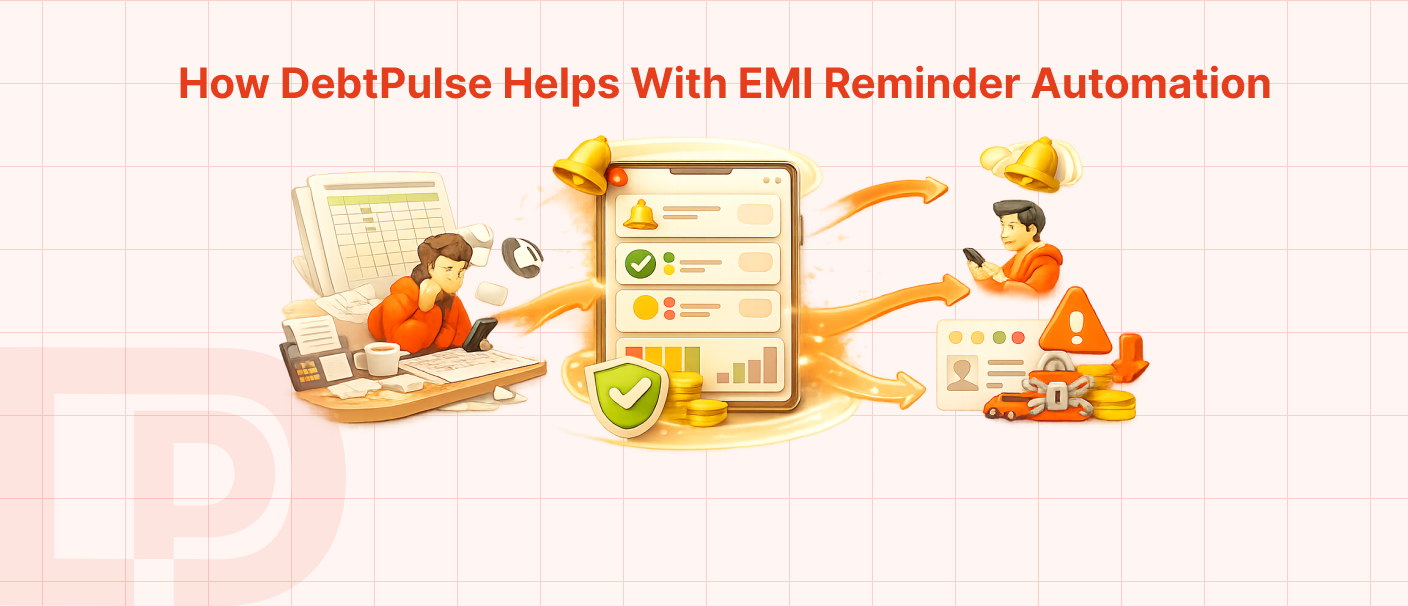 DebtPulse EMI reminder automation platform helping lenders automate payment reminders, improve collections, and reduce loan delinquencies