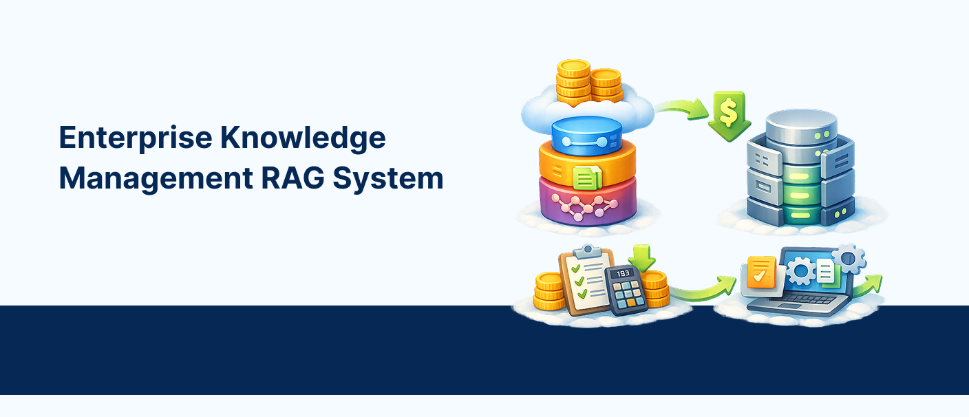 Enterprise knowledge management RAG system improving information retrieval, productivity and operational cost efficiency