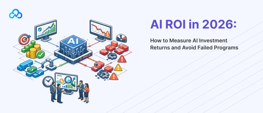 AI ROI in 2026 showing how businesses measure AI investment returns and identify successful and failed programs