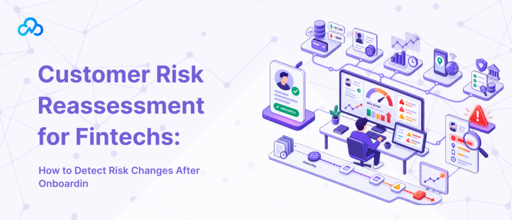 Customer risk reassessment for fintechs to detect changing customer risk after onboarding